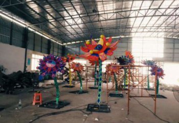 藝術(shù)葵花雕塑觀賞型，街景小品，葵花雕塑常用