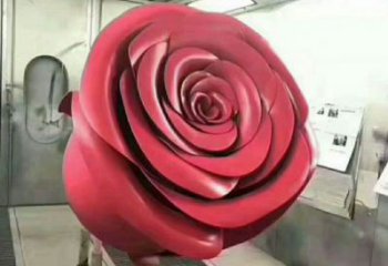 月季雕塑精選，市標雕塑，軟裝月季花朵雕塑廠家