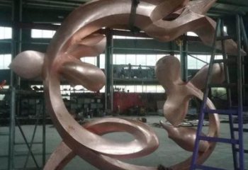 蘭花雕塑供應，花園小品，不銹鋼蘭花花朵雕塑展品