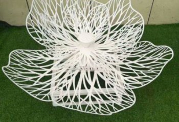 花朵雕塑服務(wù)商，街景小品，鏤空花朵雕塑廠家