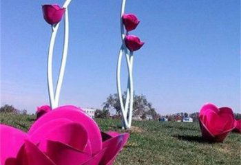 玫瑰花朵雕塑通用，景觀雕塑，空間玫瑰花朵雕塑標(biāo)準(zhǔn)