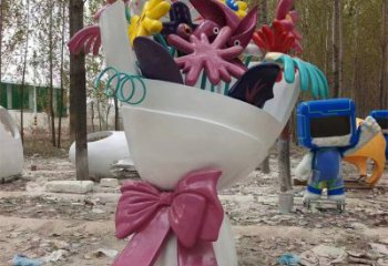 花朵雕塑承接，廣場系列，彩繪郁金香花朵雕塑標(biāo)準(zhǔn)