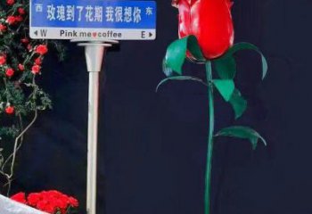 花朵月季雕塑精選，廣場系列，軟裝月季花朵雕塑廠家
