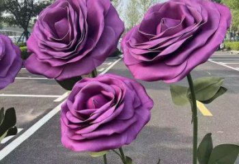 花朵月季雕塑造型點(diǎn)擊，中式工藝，月季花朵雕塑供給
