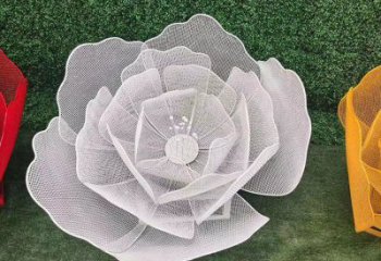牡丹花雕塑標準，廣場系列，戶外鏤空牡丹花雕塑指用