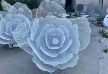 牡丹花雕塑生產(chǎn)，標(biāo)識(shí)雕塑，地產(chǎn)鏤空牡丹花雕塑優(yōu)選
