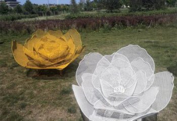 牡丹花雕塑提供，白鋼構(gòu)件，鏤空牡丹花雕塑生產(chǎn)廠家