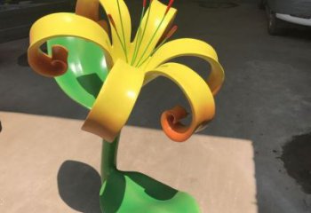 蘭花雕塑供需，美陳雕塑，不銹鋼蘭花雕塑承接