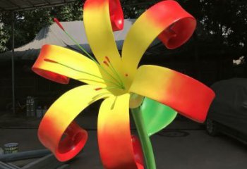 蘭花雕塑供應(yīng)，圓雕體系，不銹鋼蘭花雕塑制作廠家