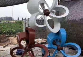 金銀花雕塑生產(chǎn)廠家，廣場系列，不銹鋼金銀花雕塑優(yōu)選