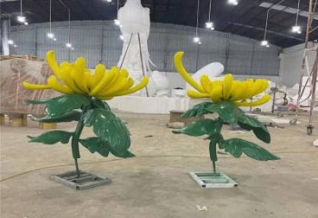 菊花雕塑制造，歐式風格，創(chuàng)意菊花雕塑定價