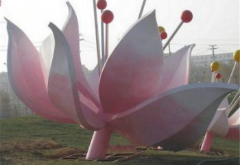 茉莉花雕塑供給，美陳雕塑，不銹鋼茉莉花雕塑廠家