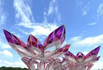 茉莉花雕塑觀賞型，公園小品，不銹鋼茉莉花雕塑廠家常用