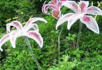 山茶花雕塑精選，中式工藝，鏤空山茶花雕塑廠家