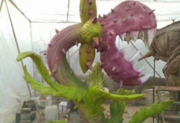 食人花雕制作，廣場系列，彩繪食人花雕塑優(yōu)選