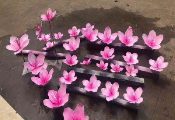 桃花雕塑工廠，美陳雕塑，烤漆桃花雕塑標(biāo)準(zhǔn)