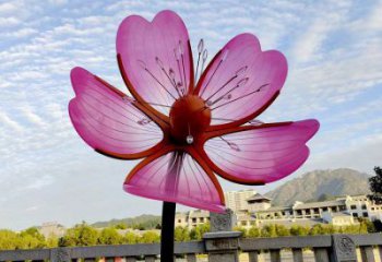 桃花雕塑生產(chǎn)廠家，村標概念，烤漆桃花雕塑承接