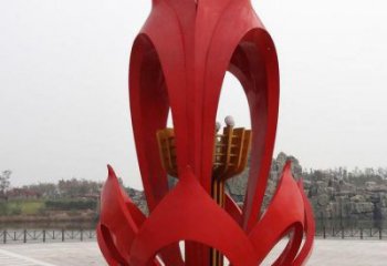 梧桐花雕塑點擊，地標擺件，不銹鋼梧桐花雕塑承接