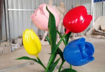 郁金香雕塑展品，公園小品，不銹鋼郁金香雕塑生產(chǎn)商