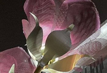 金屬紫丁香雕塑制造商，鋼管組合，公共紫丁香雕塑優(yōu)選