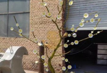 紫丁香雕塑定制，市標(biāo)雕塑，廣場不銹鋼紫丁香雕塑定做