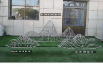 不銹鋼假山雕塑，廣場雕塑，鏤空假山雕塑廠家