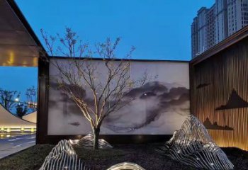 藝術(shù)假山雕塑，園林裝飾，鋼結(jié)構(gòu)假山雕塑制造廠家