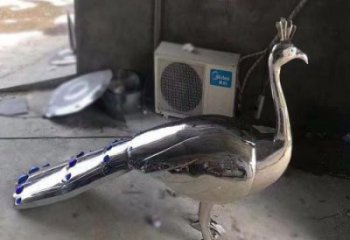 孔雀雕塑廠家定價，拋光工藝，不銹鋼孔雀雕塑制作廠家