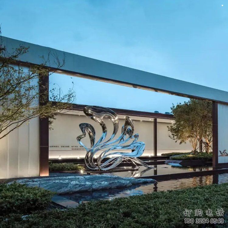 海浪紋雕塑制造，歐式風格，不銹鋼海浪紋雕塑供給