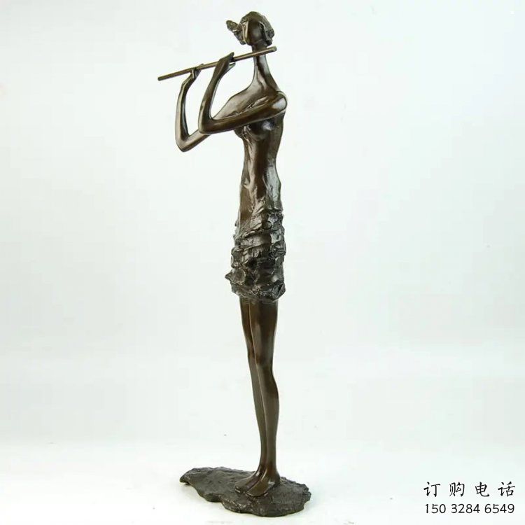 彈古箏雕塑批發(fā)，美陳雕塑，主題民俗人物雕塑標(biāo)準(zhǔn)