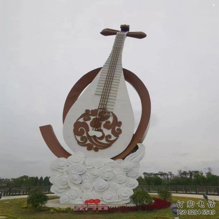 提琴系列雕塑，城市裝飾，彩色烤漆提琴雕塑優(yōu)選
