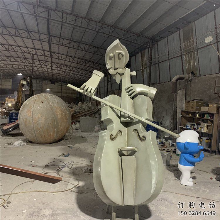提琴雕塑制造，廣場雕塑，制造不銹鋼提琴雕塑