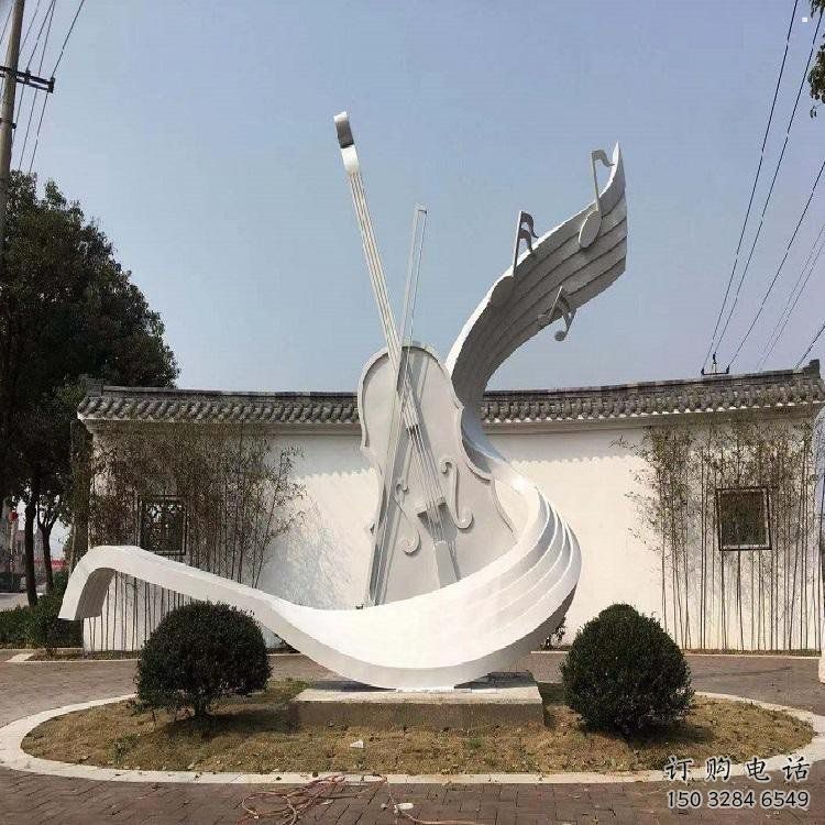 小提琴雕塑精選，景觀概念，不銹鋼小提琴雕塑生產(chǎn)