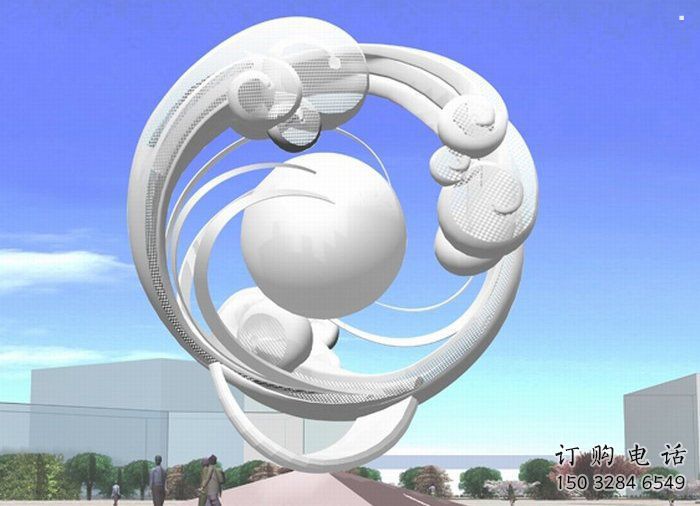 鏤空球雕塑定制，露天雕塑，烤漆鏤空球雕塑展品