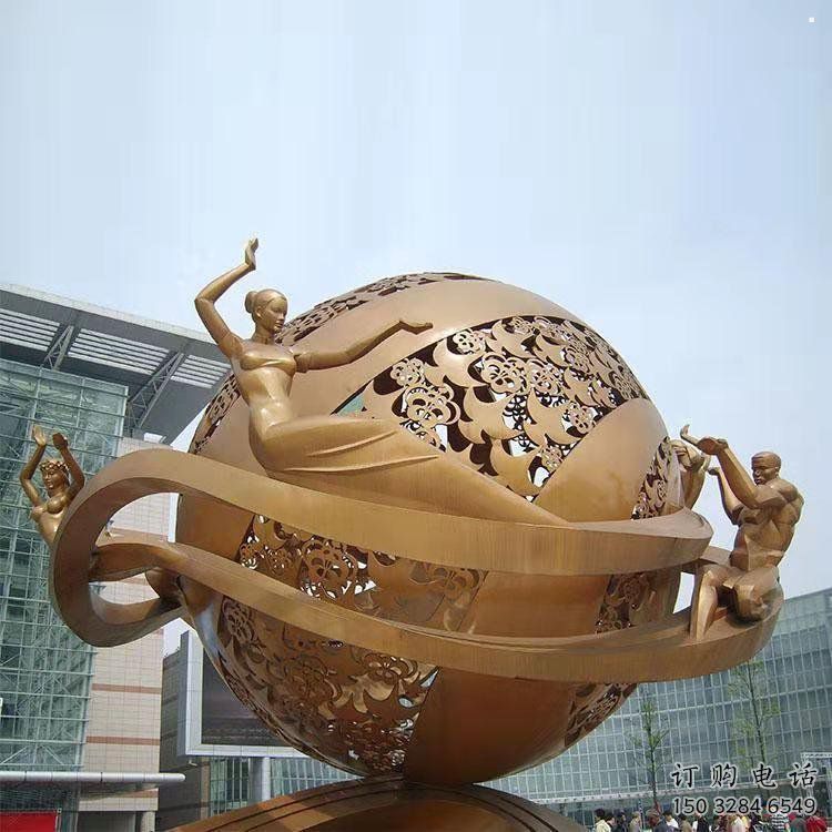 鏤空球雕塑供給，景觀雕塑，烤漆鏤空球雕塑選定