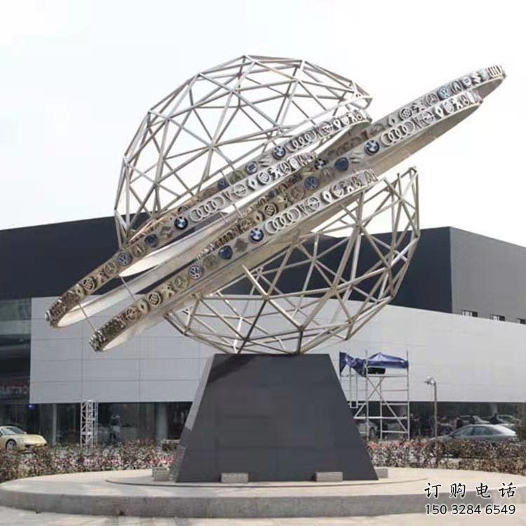 鏤空球雕塑精選，美陳雕塑，烤漆鏤空球雕塑訂做