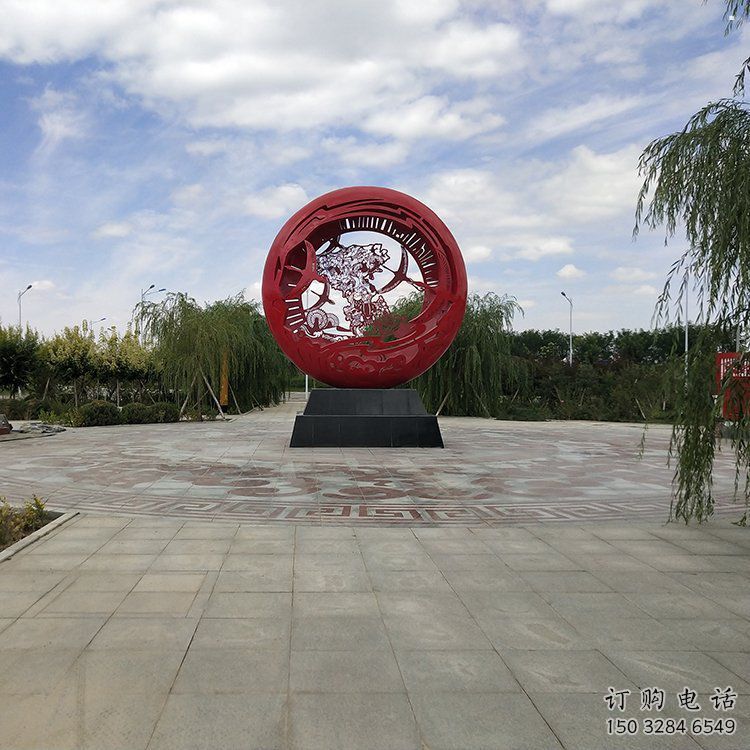 空心球雕塑廠，透雕系列，鏤空空心球雕塑提供