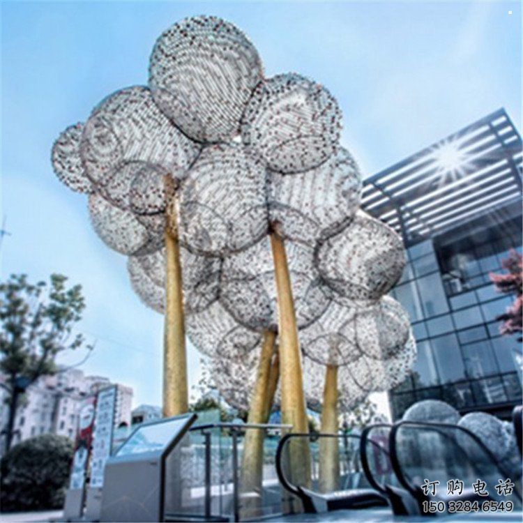 空心球雕塑訂做，多彩藝術(shù)，鏤空空心球雕塑制造