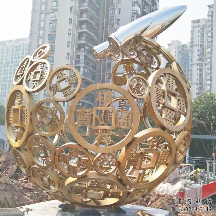 空心球雕塑定做，公園小品，鏤空空心球雕塑精選