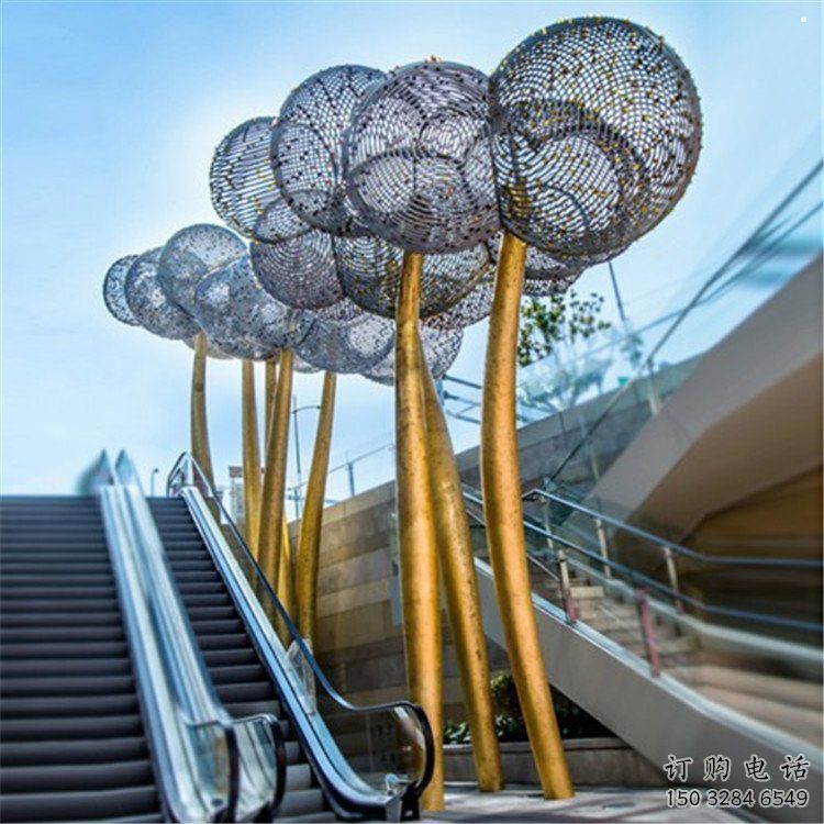 空心球雕塑優(yōu)選，拉絲工藝，鏤空空心球雕塑廠家承接