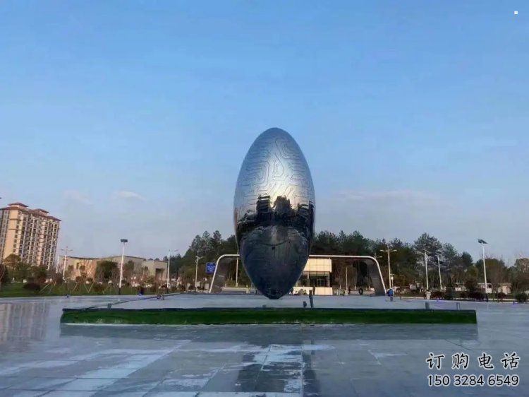 燈光球雕塑擺件，地標(biāo)擺件，不銹鋼燈光球雕塑生產(chǎn)商