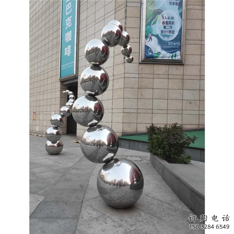分子球雕塑供需，小區(qū)雕塑，不銹鋼分子球雕塑制造