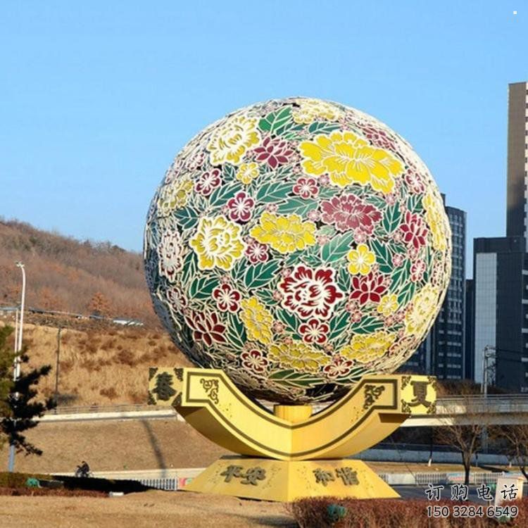 花球雕塑生產(chǎn)商，小區(qū)雕塑，筑不銹鋼花球雕塑優(yōu)價
