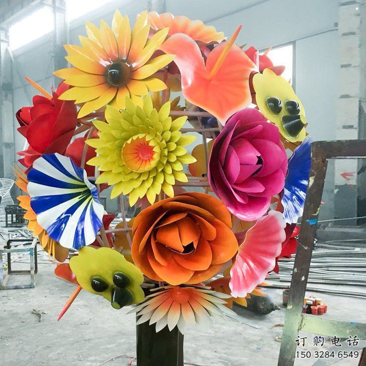 花球雕塑選用，美陳雕塑，不銹鋼花球雕塑廠家標(biāo)準(zhǔn)