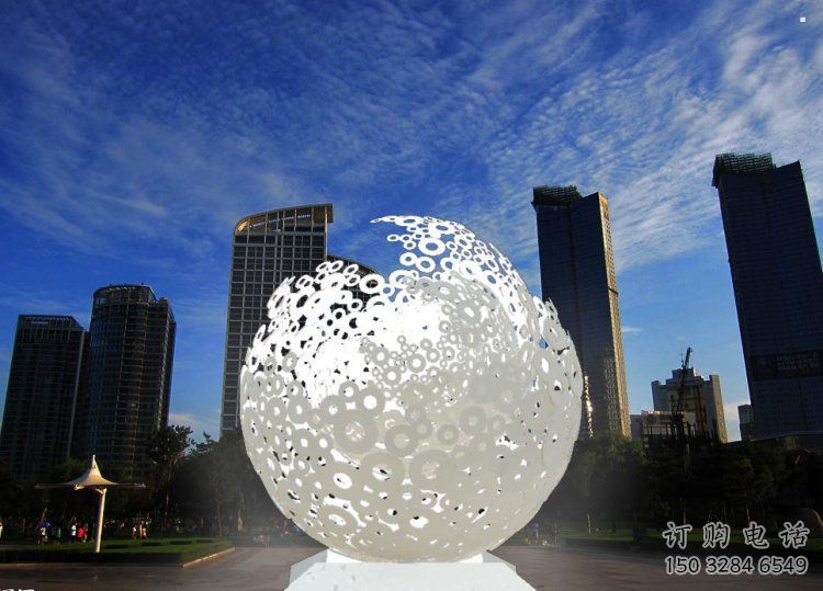 景觀球形雕塑制作，園林裝飾，鏤空球形雕塑廠家