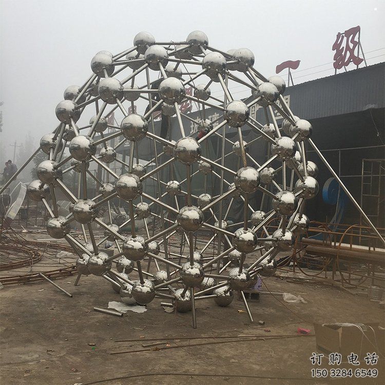 星球雕塑生產(chǎn)商，小區(qū)雕塑，不銹鋼星球雕塑展品