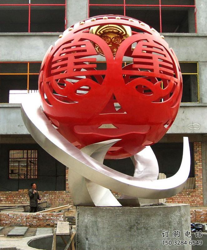 繡球雕塑承接，廣場(chǎng)系列，烤漆繡球雕塑標(biāo)準(zhǔn)