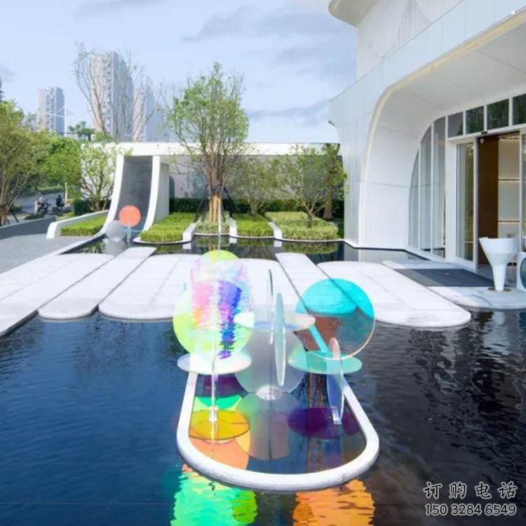原子球雕塑通用，水景雕塑，不銹鋼原子球雕塑廠