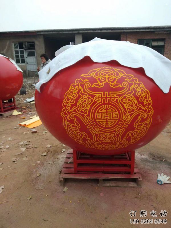圓球雕塑擺件，景區(qū)案例，房地產(chǎn)烤漆圓球雕塑常用