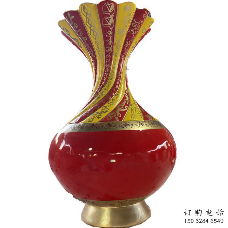 花瓶雕塑選定，美陳雕塑，現(xiàn)代玻璃鋼花瓶雕塑優(yōu)選